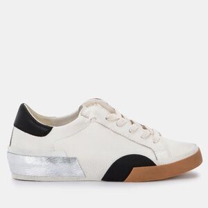 Dolce Vita Cream and Silver Sneakers